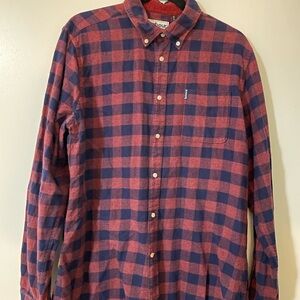 Barbour Red and Blue Casual Button Down Shirt